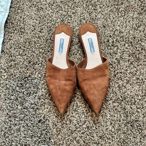 Prada Brown Suede Mules